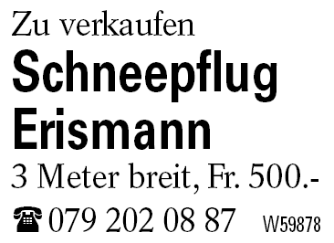 Schneepflug Erismann