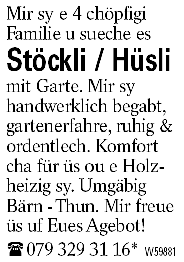 Stöckli / Hüsli