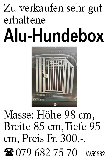 Alu-Hundebox