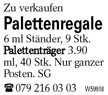 Palettenregale