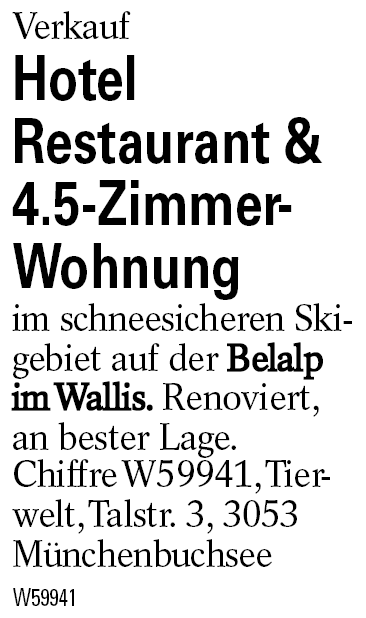 Hotel             Restaurant & 4.5-Zimmer-Wohnung