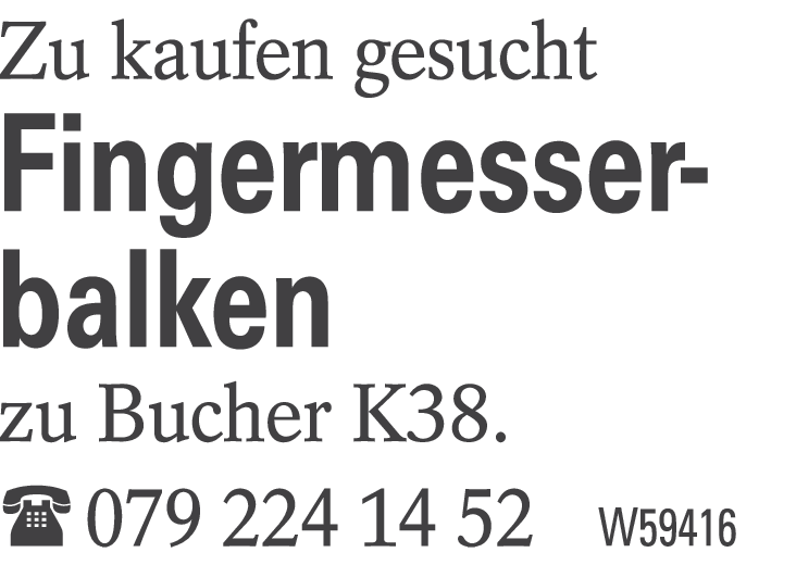 Fingermesserbalken