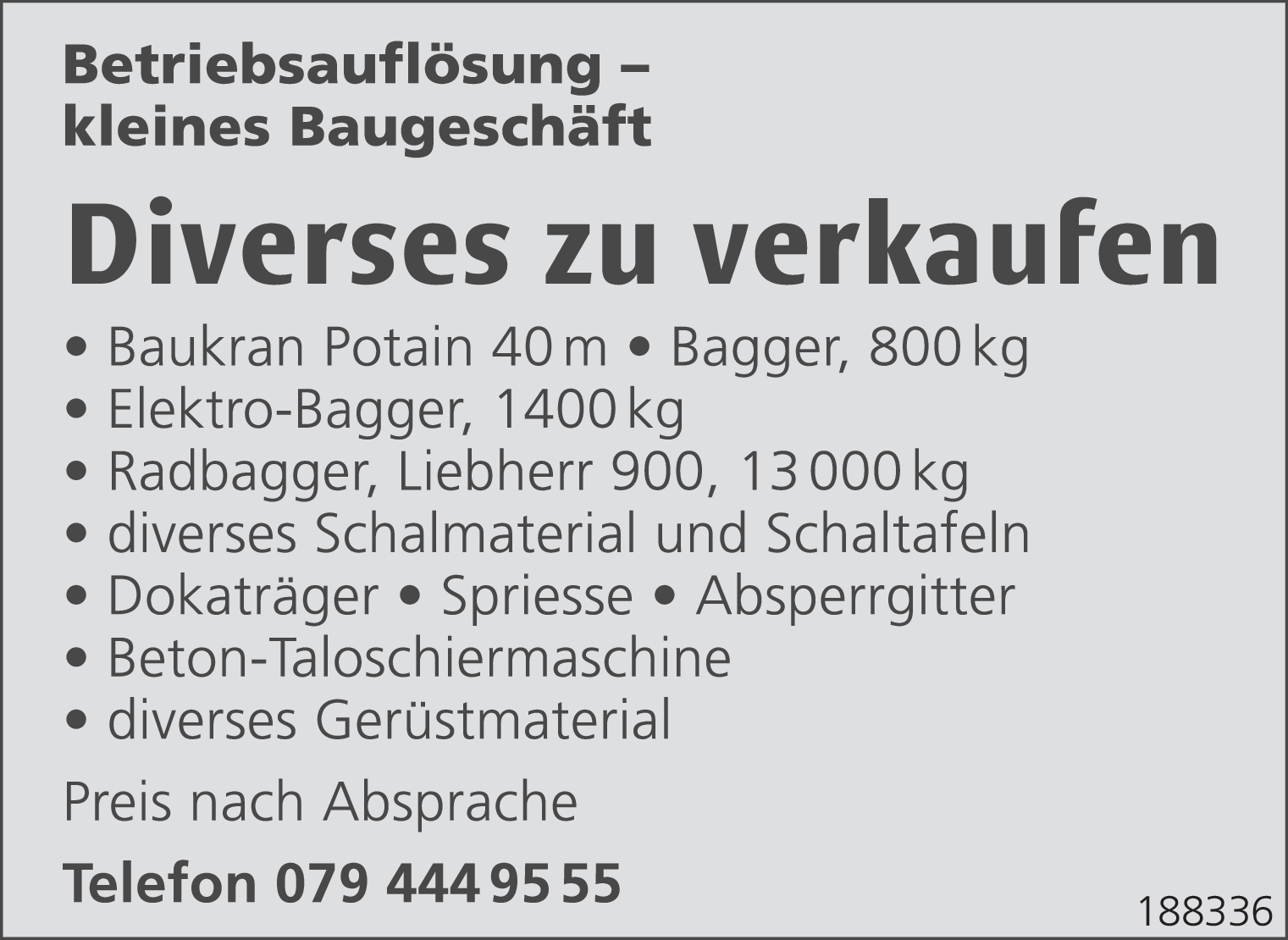 Diverses zu verkaufen