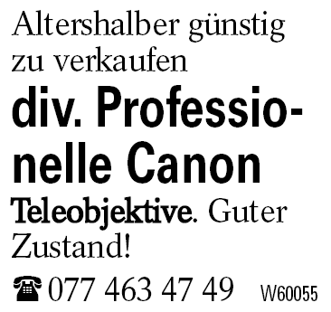 div. Professionelle Canon