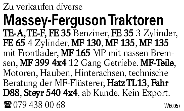 Massey-Ferguson Traktoren