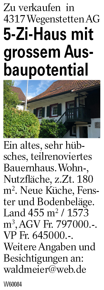 5-Zi-Haus mit grossem Ausbaupotential