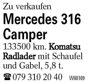 Mercedes 316 Camper