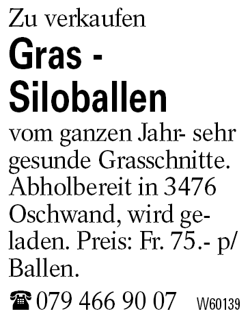 Gras -              Siloballen