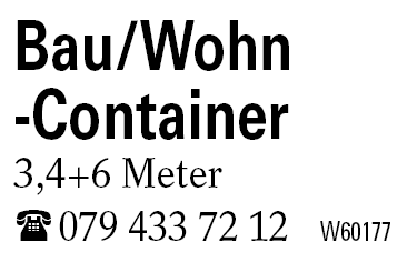 Bau/Wohn -Container