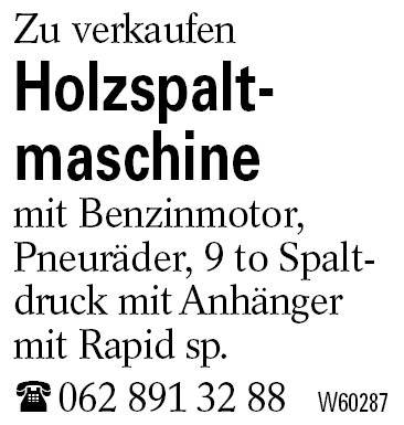 Holzspalt-                 maschine