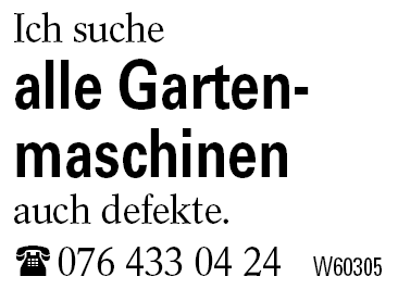 alle Gartenmaschinen