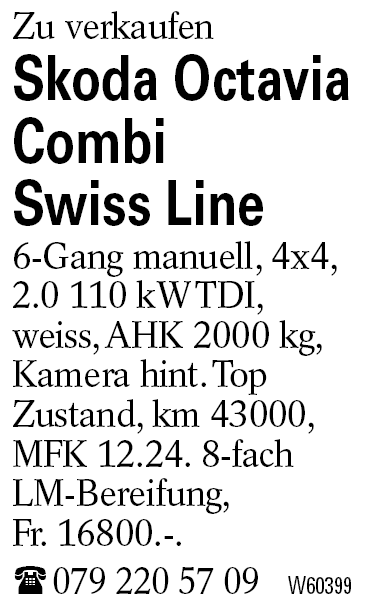 Skoda Octavia              Combi              Swiss Line