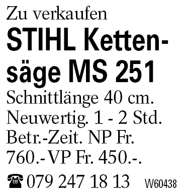 STIHL Kettensäge MS 251