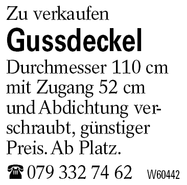 Gussdeckel