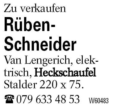 Rüben-         Schneider