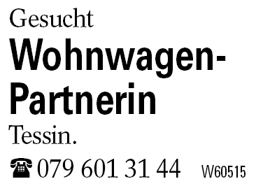 Wohnwagen-        Partnerin