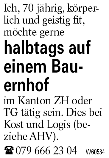 halbtags auf einem Bauernhof