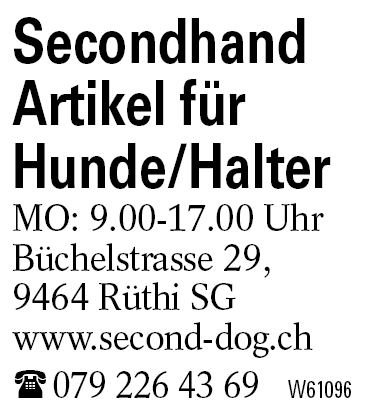 Secondhand Artikel für Hunde/Halter