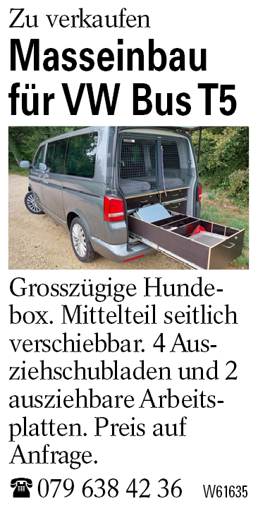 Masseinbau für VW Bus T5