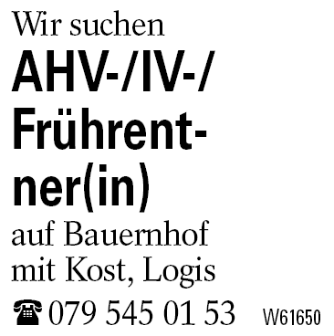 AHV-/IV-/Frührent-ner(in)