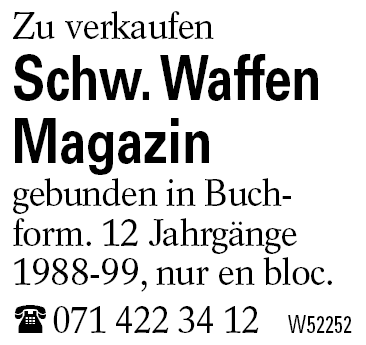 Schw. Waffen Magazin