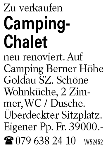 Camping-                 Chalet