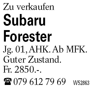 Subaru        Forester