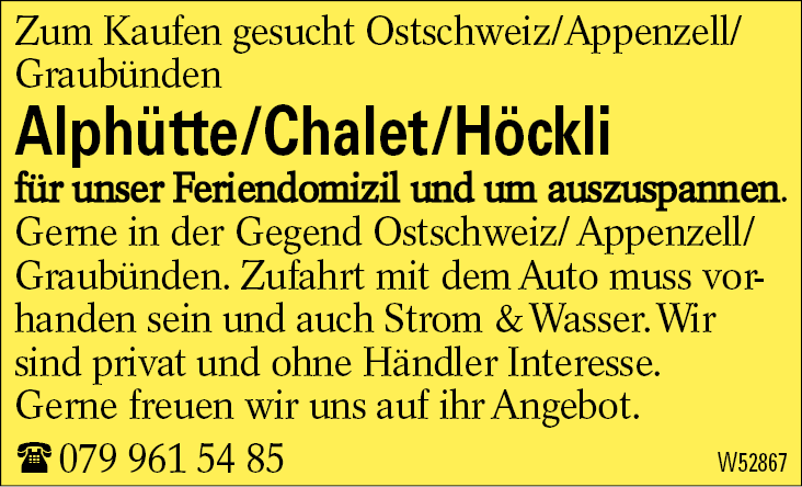 Alphütte/Chalet/Höckli