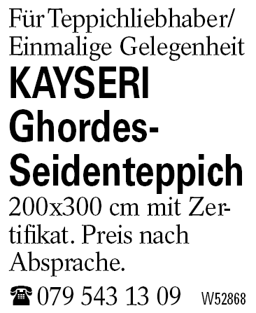 KAYSERI Ghordes-               Seidenteppich