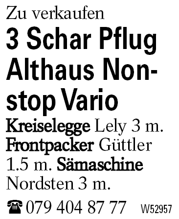 3 Schar Pflug Althaus Nonstop Vario