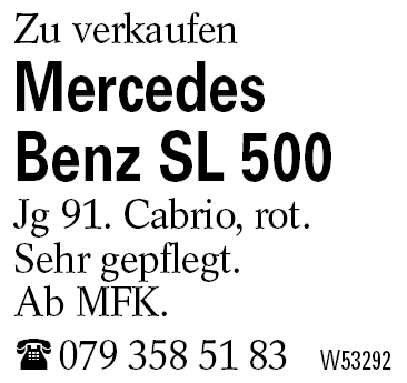 Mercedes Benz SL 500