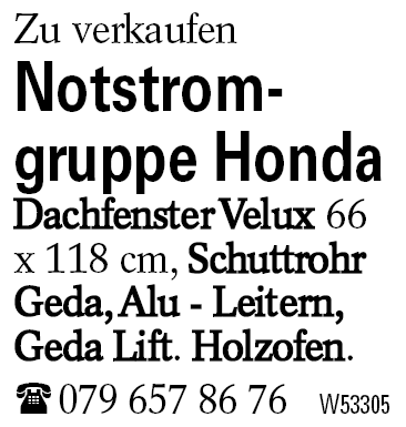 Notstromgruppe Honda