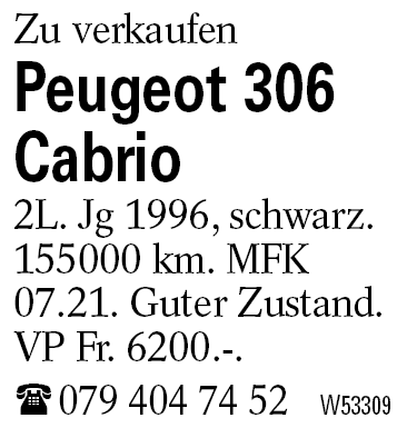 Peugeot 306 Cabrio