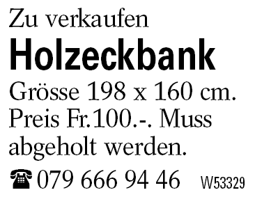 Holzeckbank