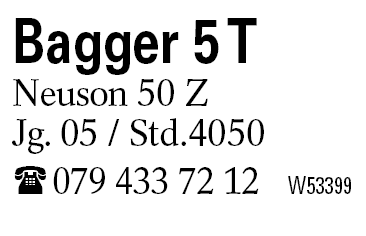 Bagger 5 T