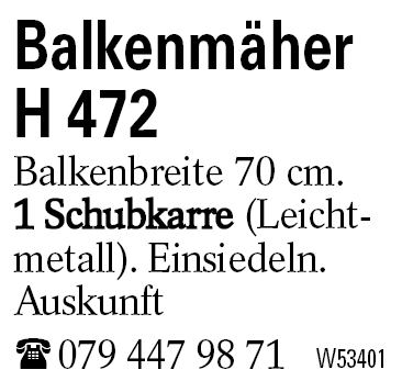 Balkenmäher H 472