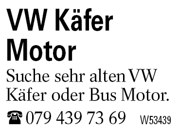 VW Käfer Motor