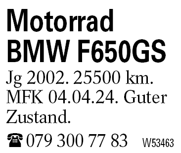 Motorrad BMW F650GS