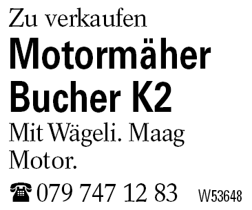 Motormäher Bucher K2