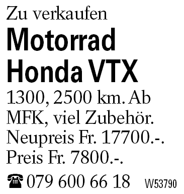 Motorrad Honda VTX