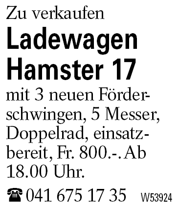 Ladewagen Hamster 17