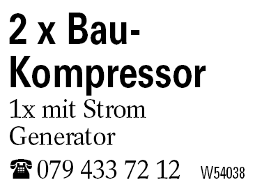 2 x Bau-            Kompressor